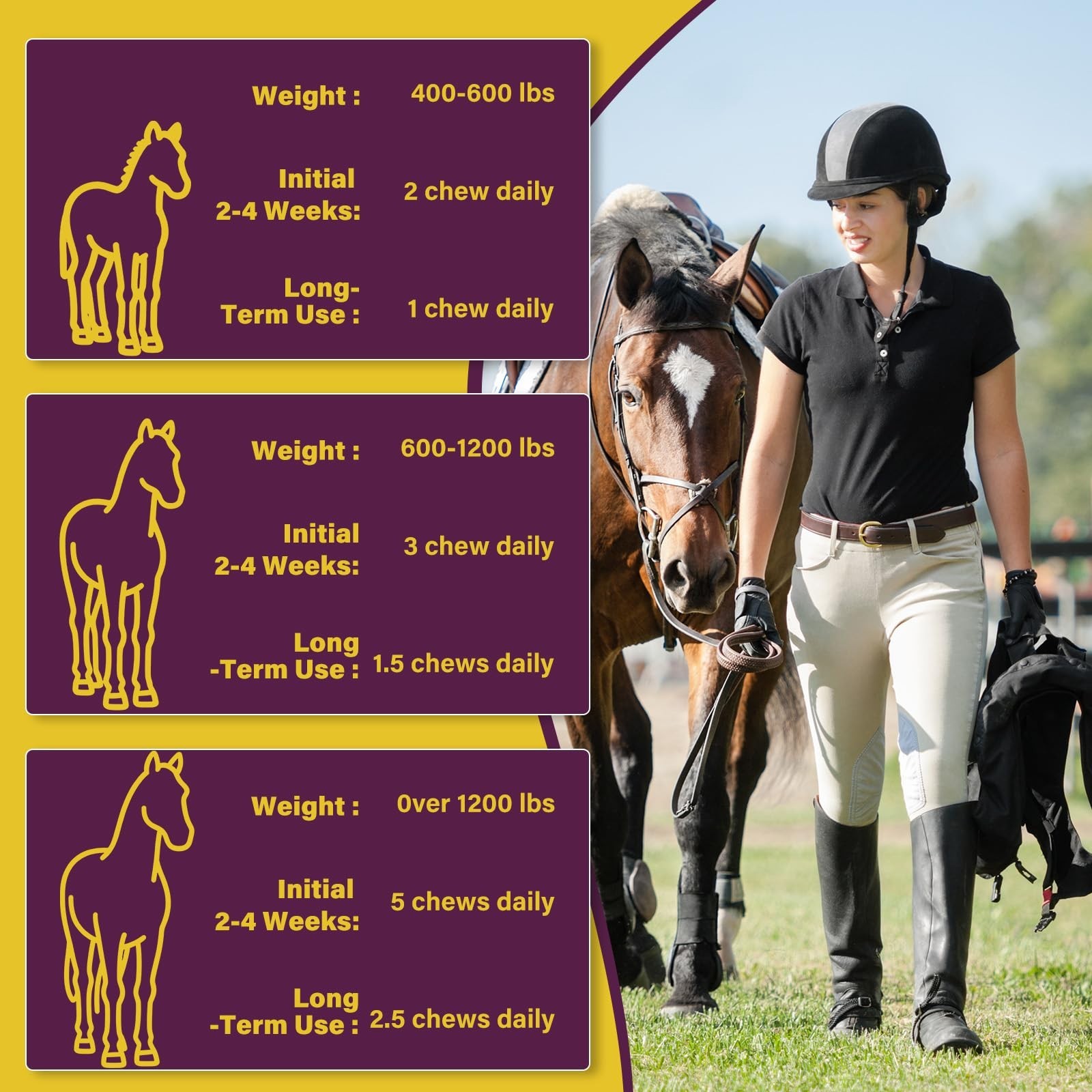 Hoof Supplements for Horses – MSM Strengthener, Supports Healthy Hooves & Growth