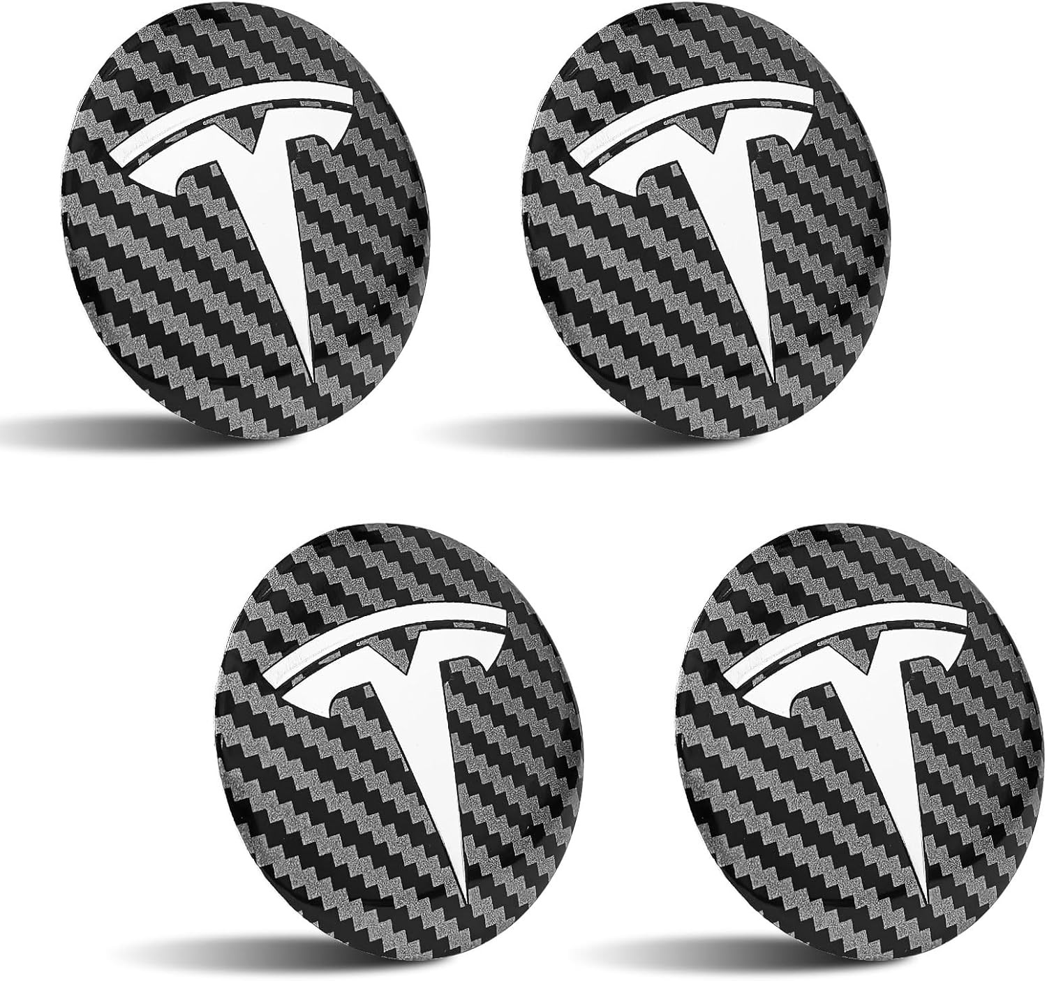 4 Pack Aluminum Waterproof Wheel Cover Center Emblem Sticker for Tesla Model 3 M