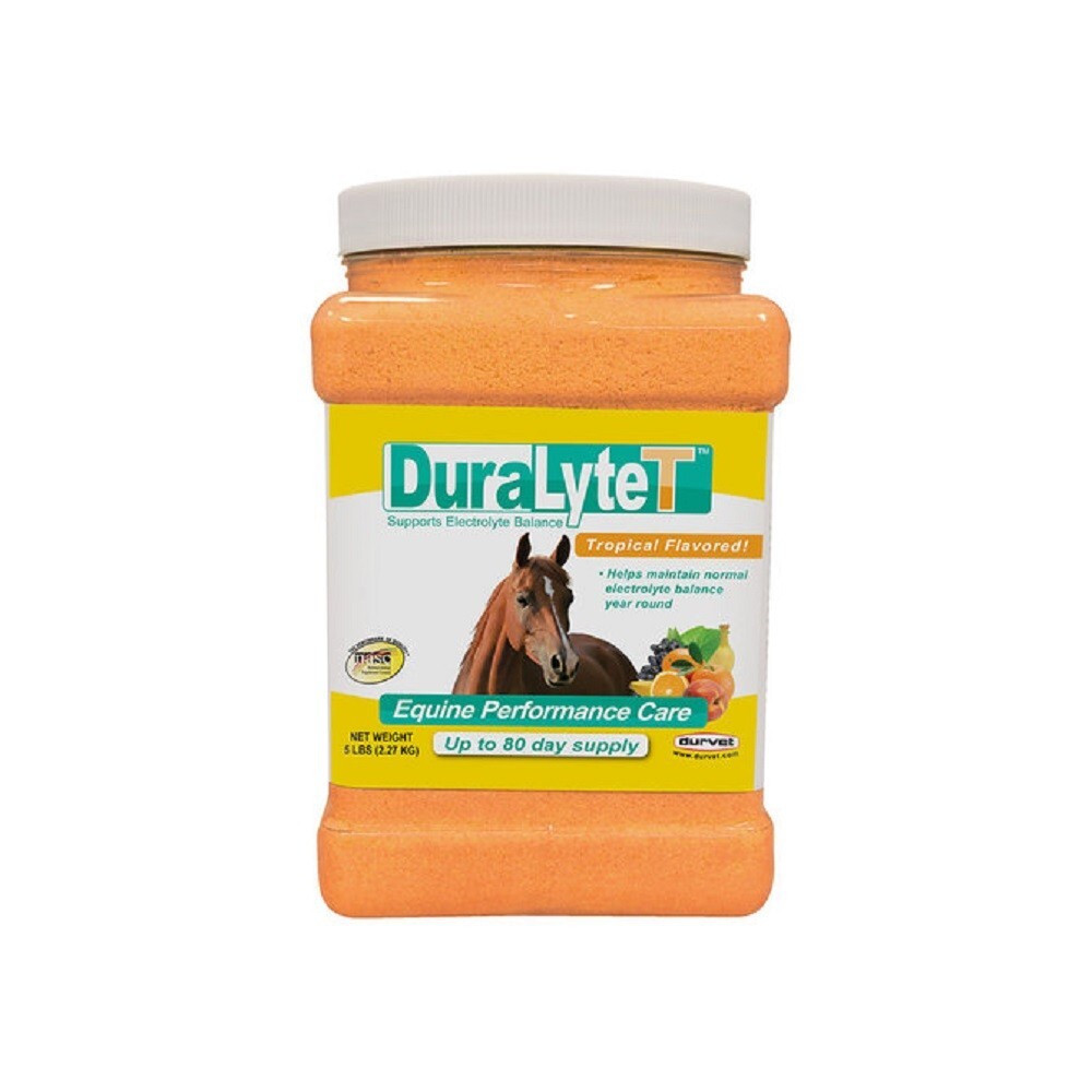 DuraLyteT HORSE ELECTROLYTES TROPICAL FLAVORED 5 lbs. For electrolyte balance