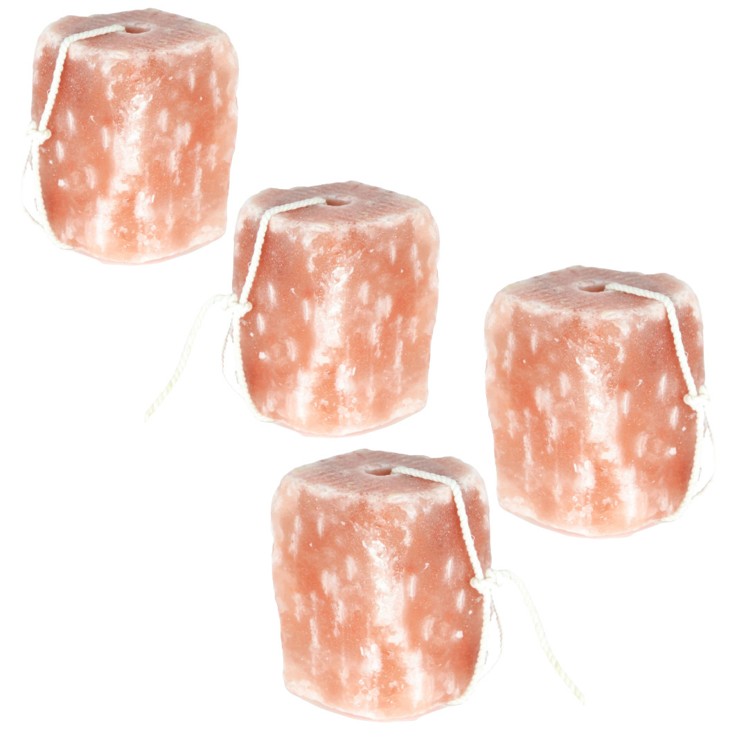 Himalayan Salt Lick 6 lbs on Rope for 4pk Horse, Deer, Goat, Livestock Animals