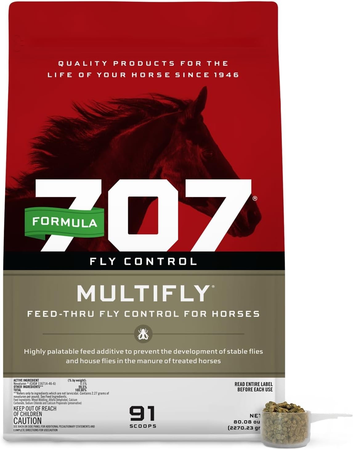 MultiFly Feed-Thru Fly Control Pellets for Horses – Palatable & Safe Fly Popu…