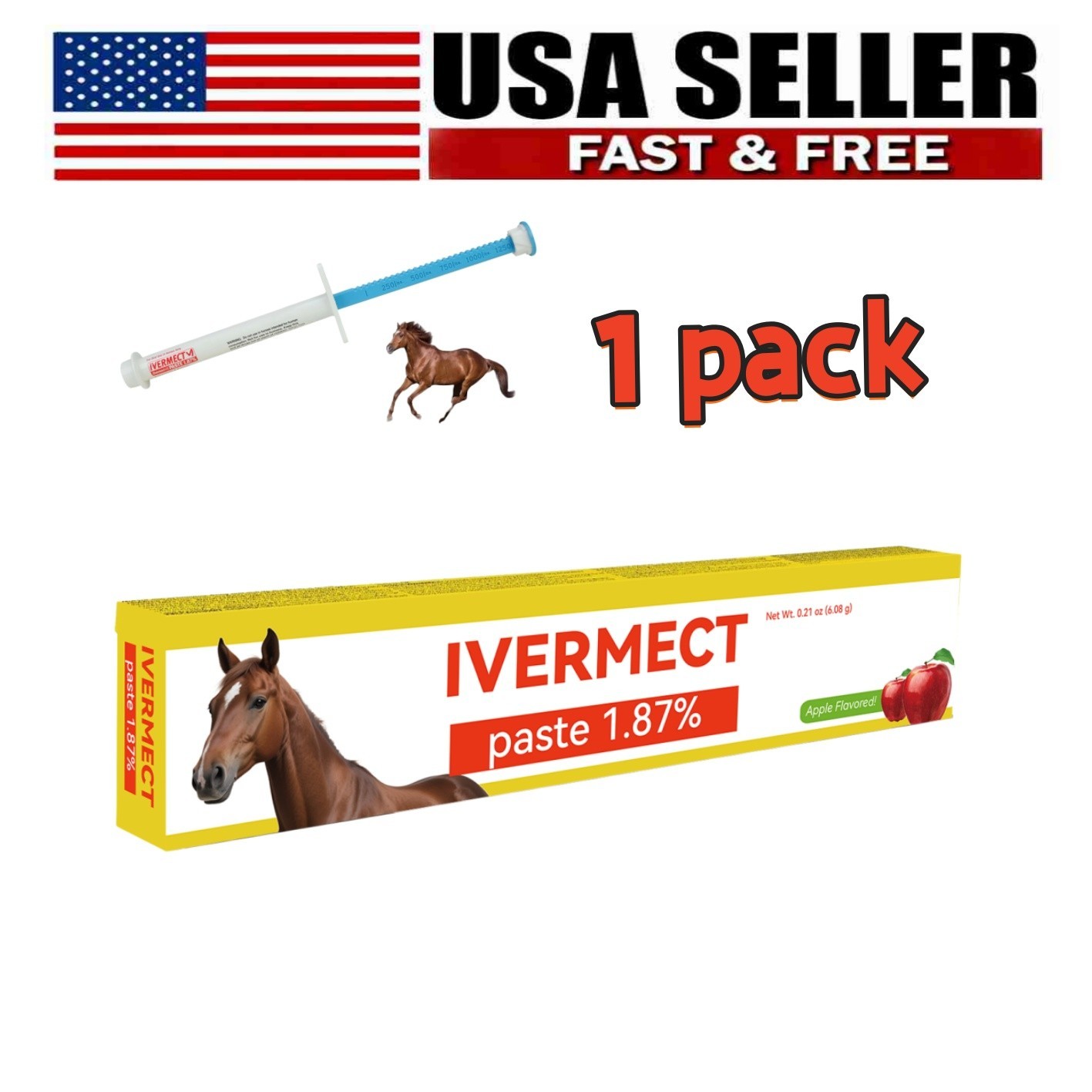 1 Pack In Box Paste Horse Dewormer Apple Flavor wormer EXP1/2028