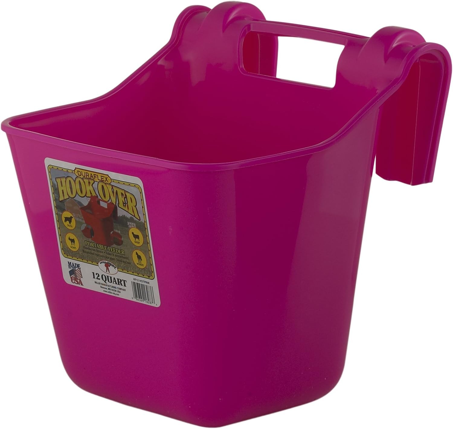 ® Plastic Hook Over Feeder Mountable Livestock & Pet Feed Bucket Horse Feed