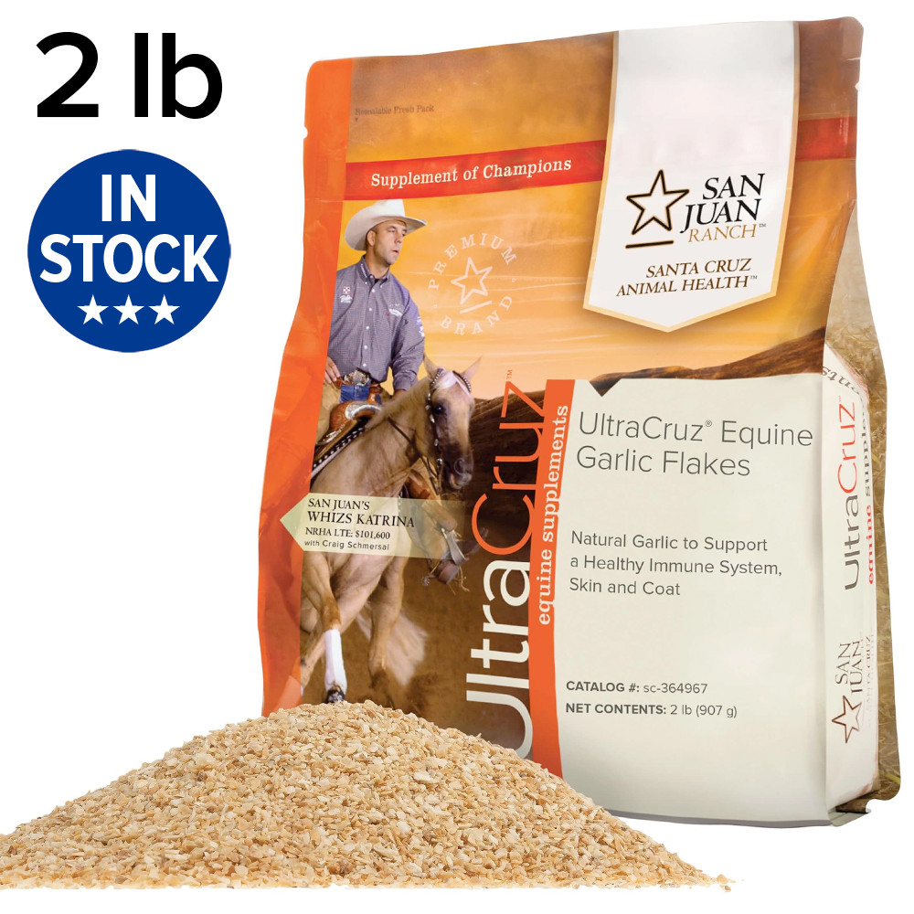 UltraCruz Equine Garlic Flakes Supplement for Horses, 2 lb (90 Day Supply)