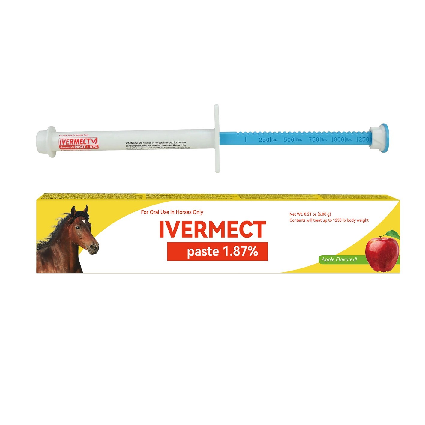 New Exp Date 1 Pack Boxed Horse Dewormer Apple Flavor Paste Wormer Free delivery