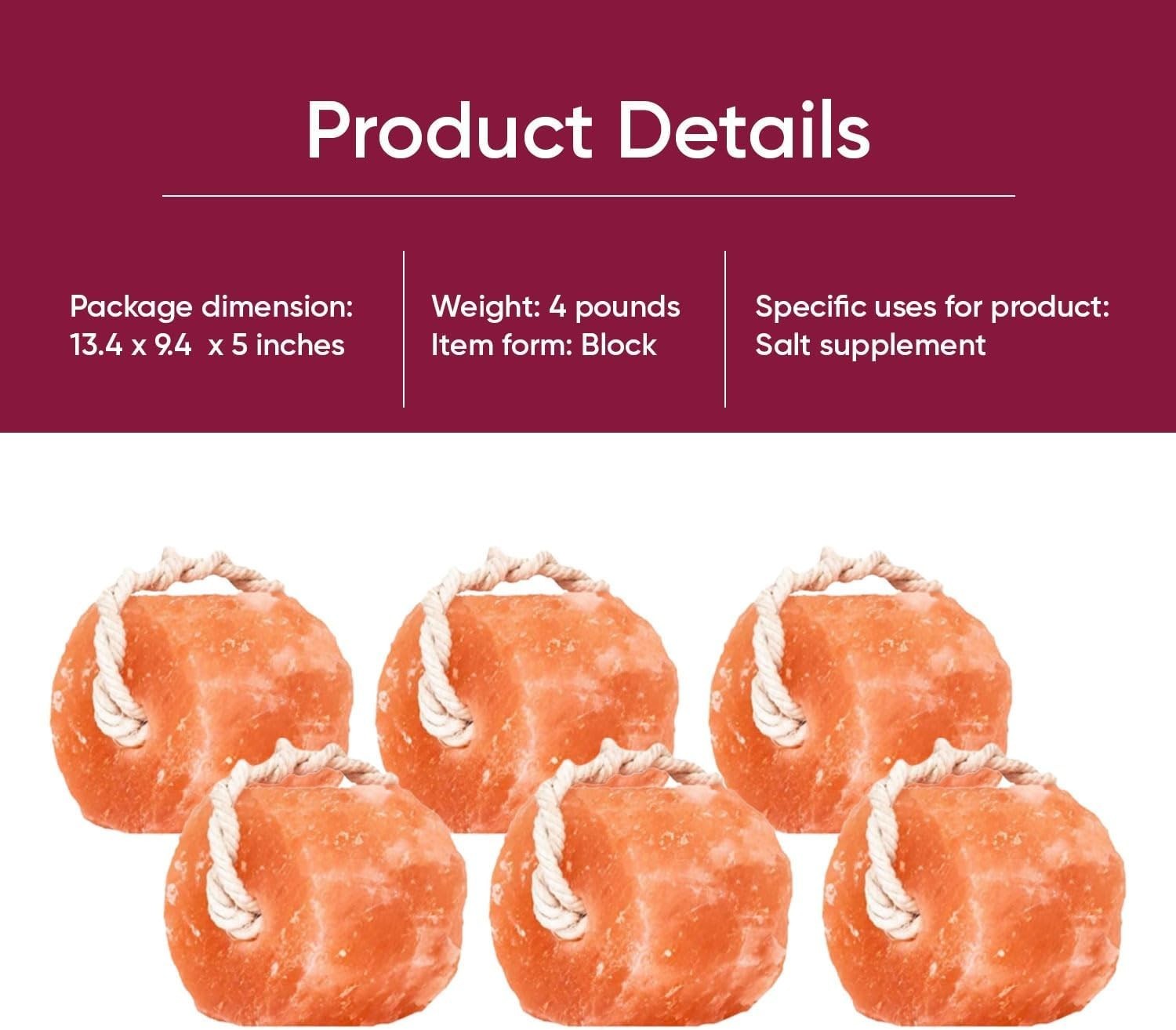 Glowyn Himalayan Salt Lick Block 6-Pack