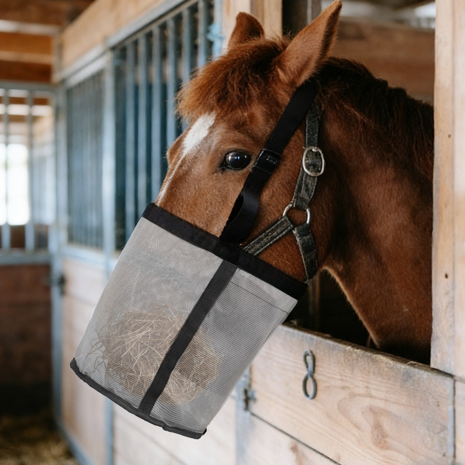 Horse Feed Bag Grey M Intended for Horse Feeding Grain