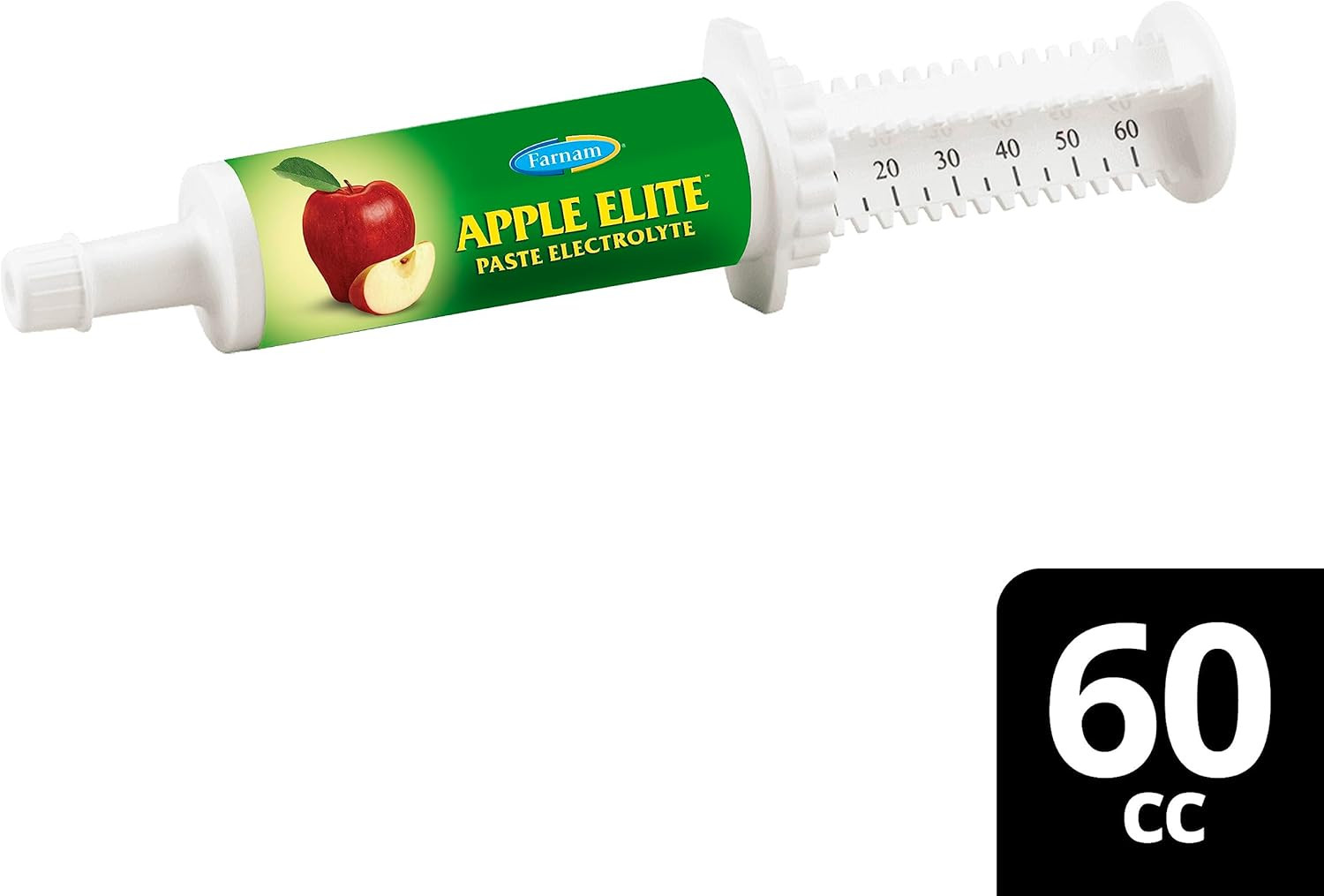 Apple Elite Electrolyte Paste Supplement for Horses, 60 Cc Syringe, Replaces Vit