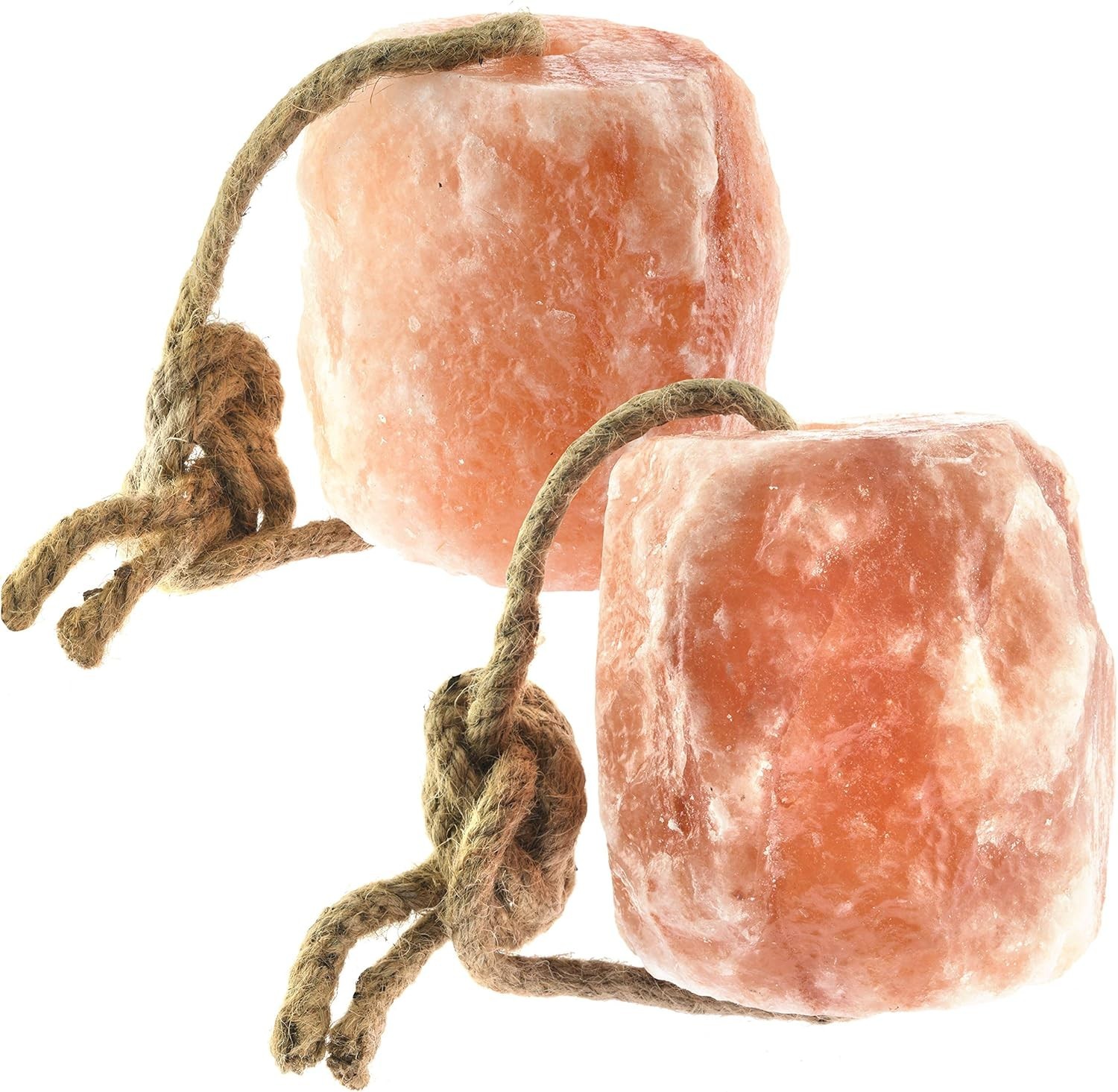 Himalayan Salt Lick 6 lbs on Rope for Horses Deer Goats Livestock 2 Pack