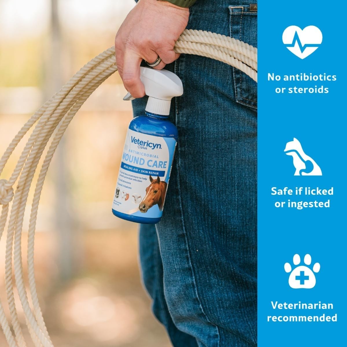 16oz Plus Horse Wound Care Spray – Essential Healing Aid for Equine Care