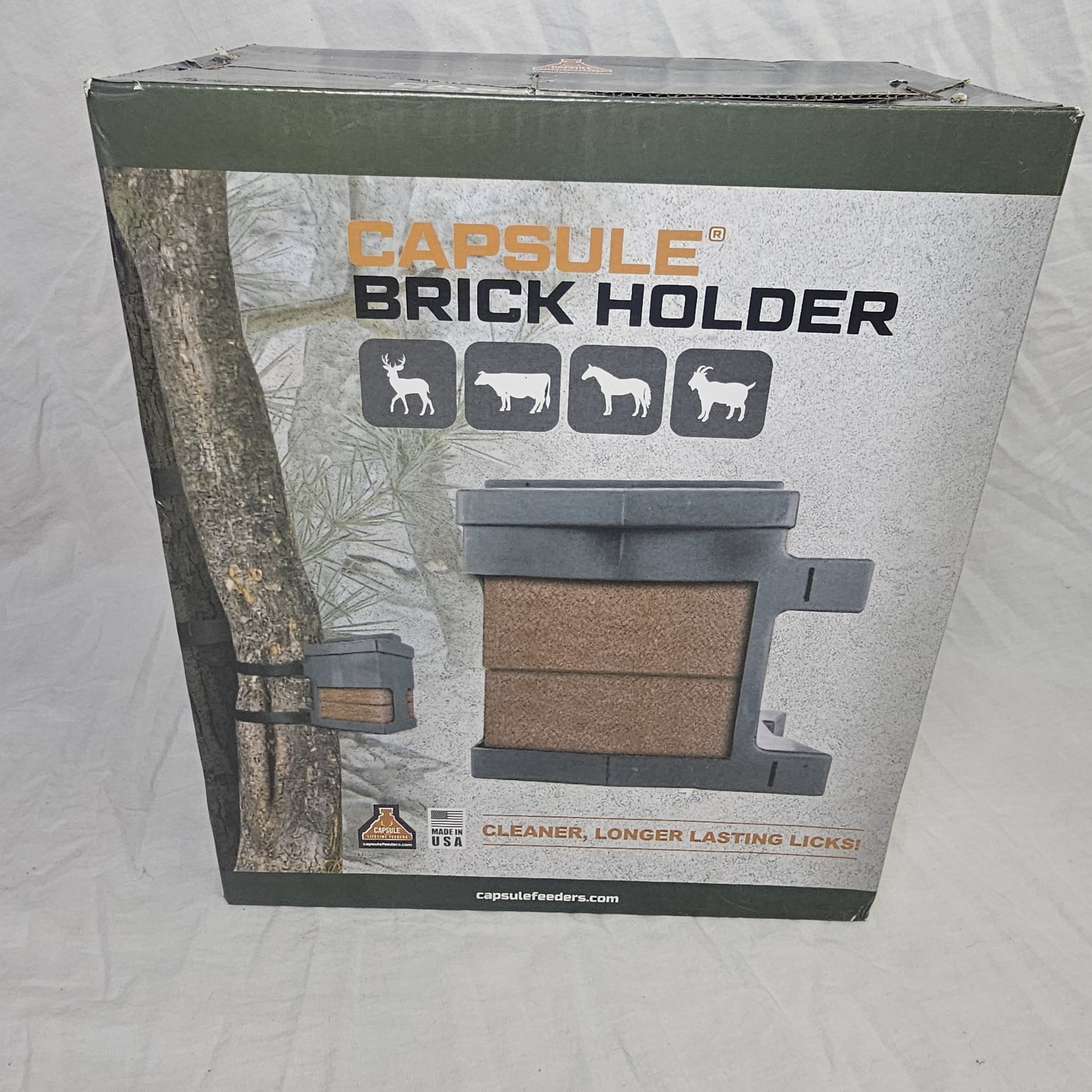 Salt Block Mineral Attractant Holder for Deer Livestock – Made in USA -Holds 4lb