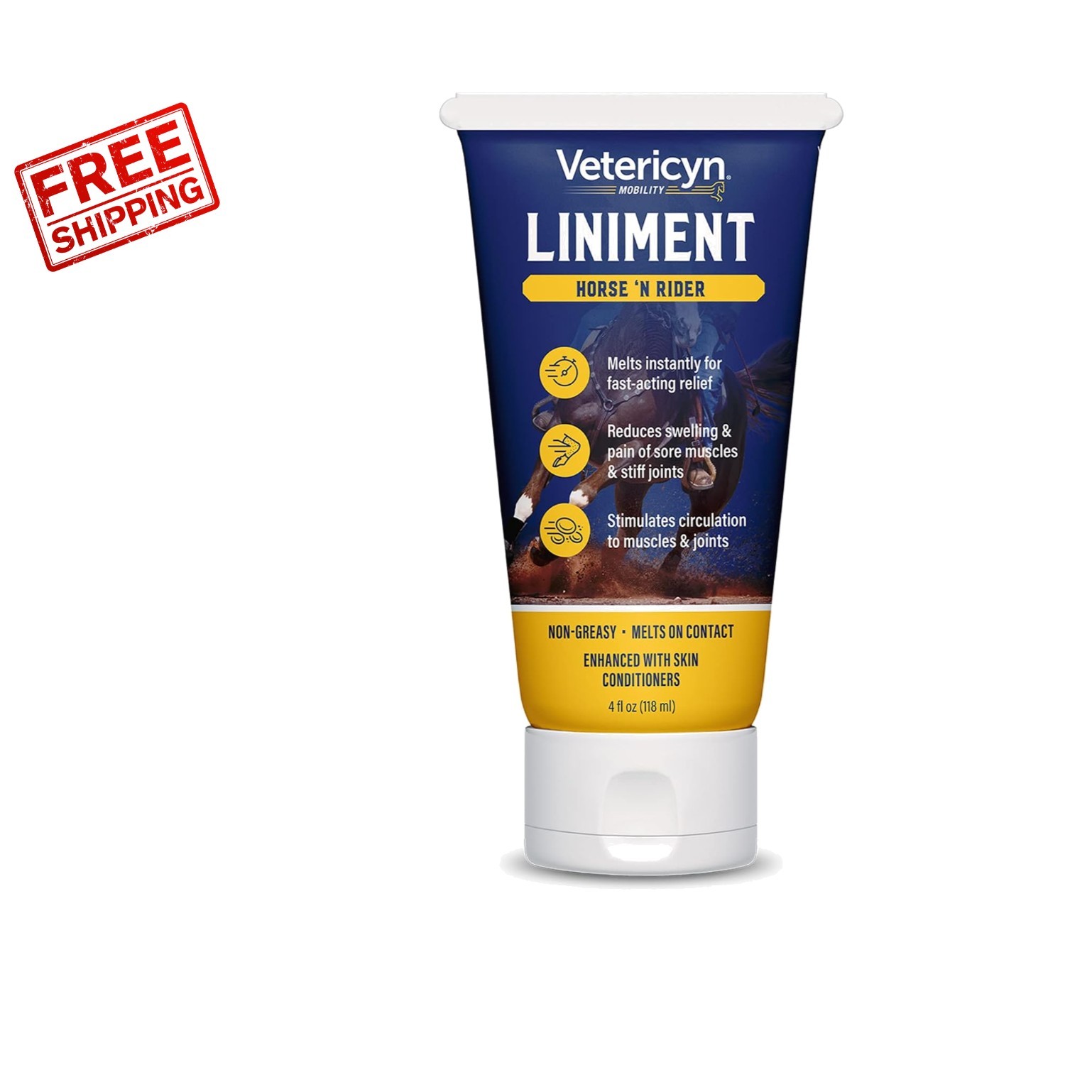 Natural Menthol Horse Liniment for Fast Joint Relief – 4 oz Mobility Solution