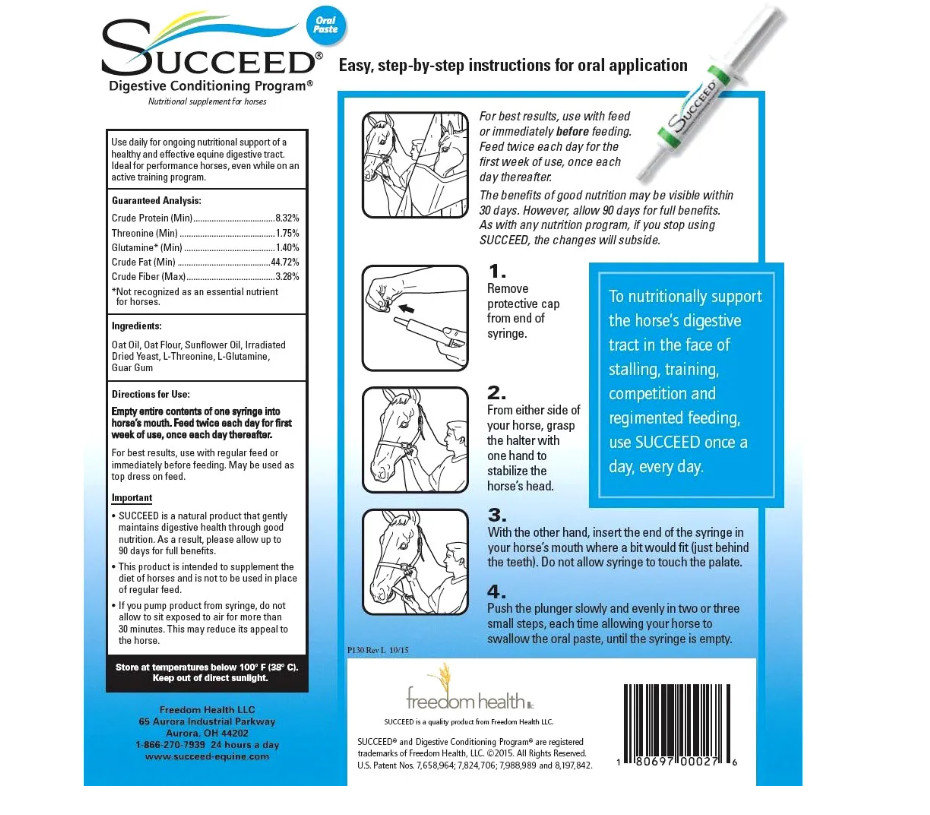 Succeed Paste for Horses Digestive Conditioning Program All Natural Box of 30