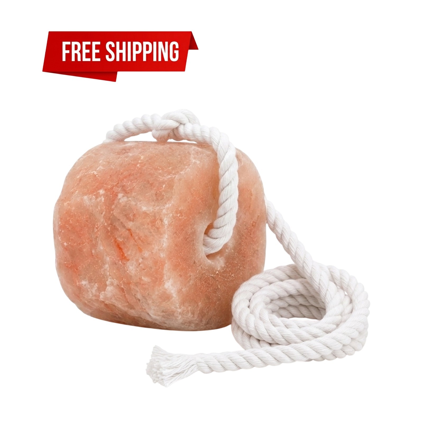 Himalayan Salt Lick Block with Rope Hanging Multi Pack 6 lb for Horses Livestock