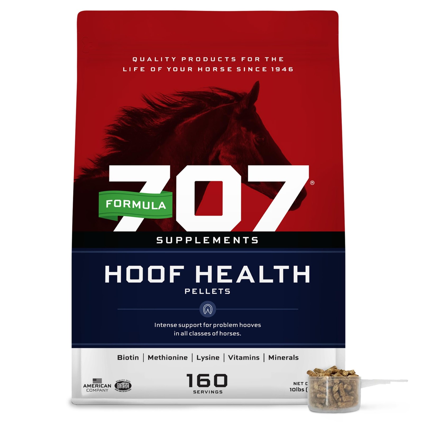 Hoof Equine , 10 lb Bag – 160 Servings – Biotin, Amino Acids, and Minerals to…