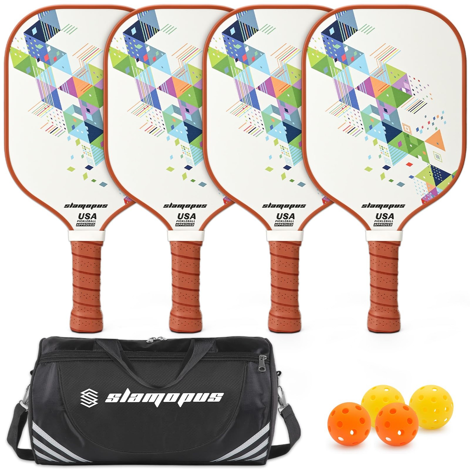 Pickleball Bats | PickleBall Set of 4 | Graphite and Fiberglass Pickle Bal…