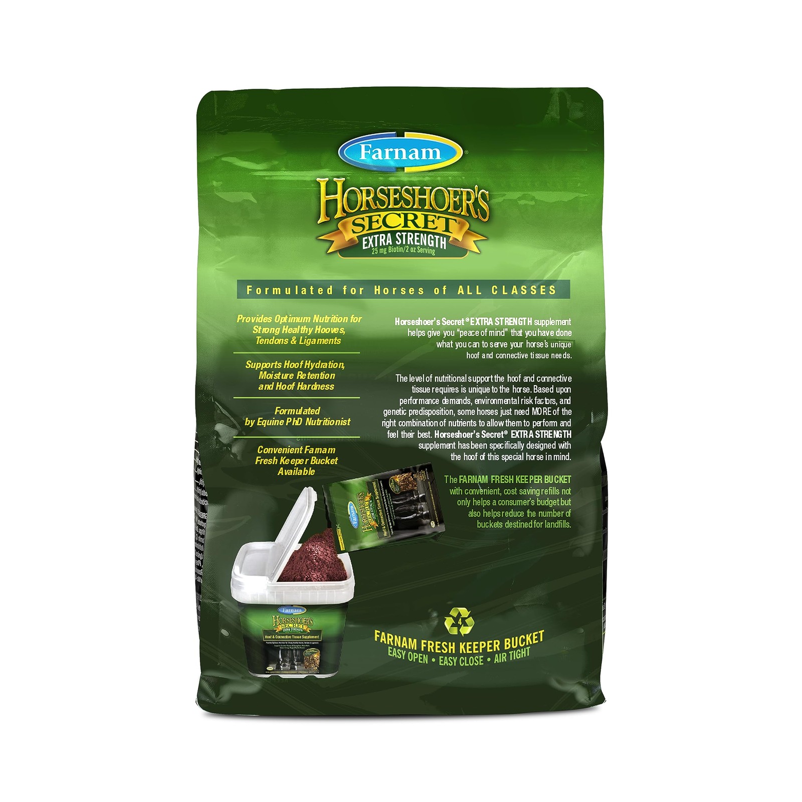 Horseshoer’s Secret 375 lbs Hoof Health Supplement Biotin Connective Tissue S…