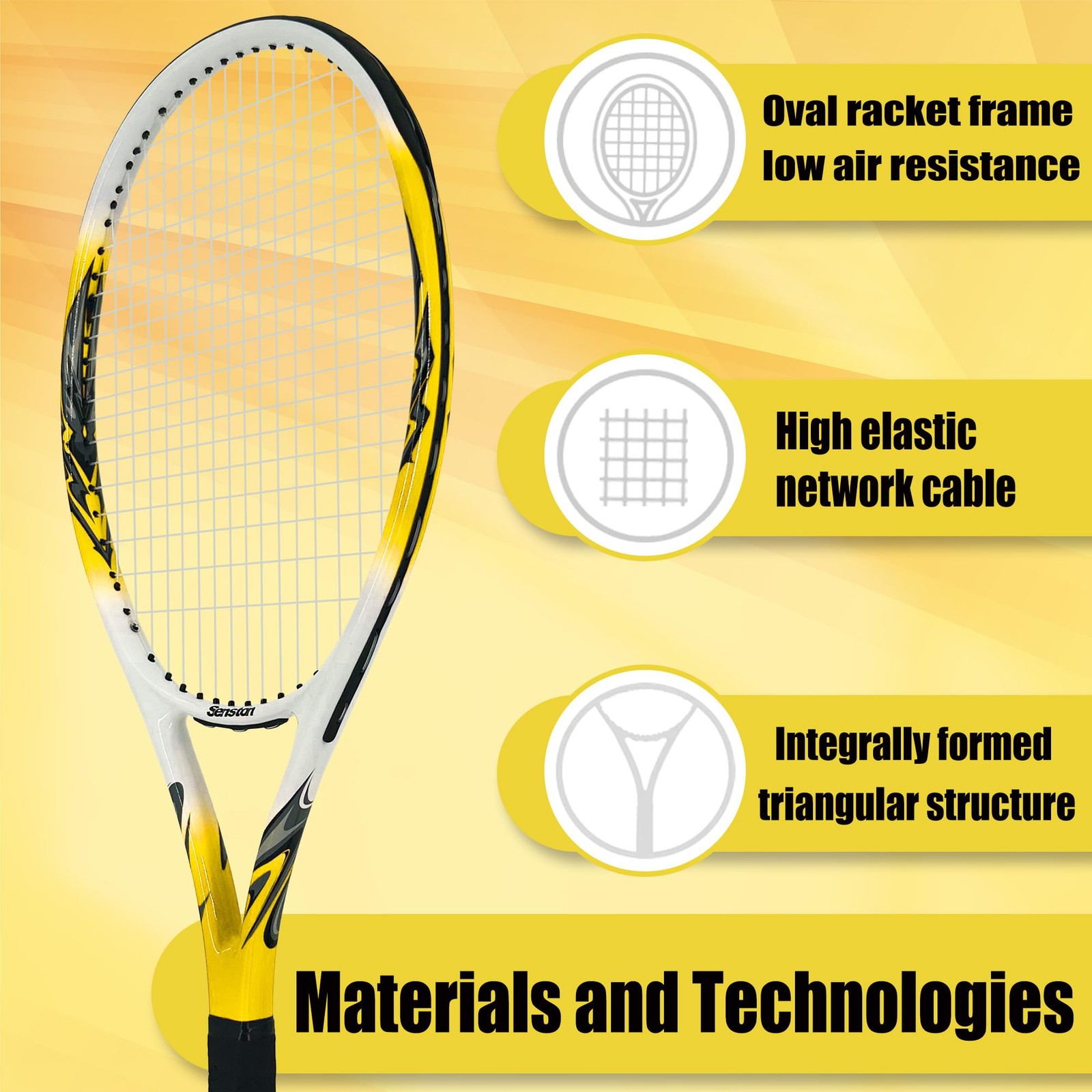 Tennis Racket 68.6cm, Professional Training Tennis Racket for Women Men