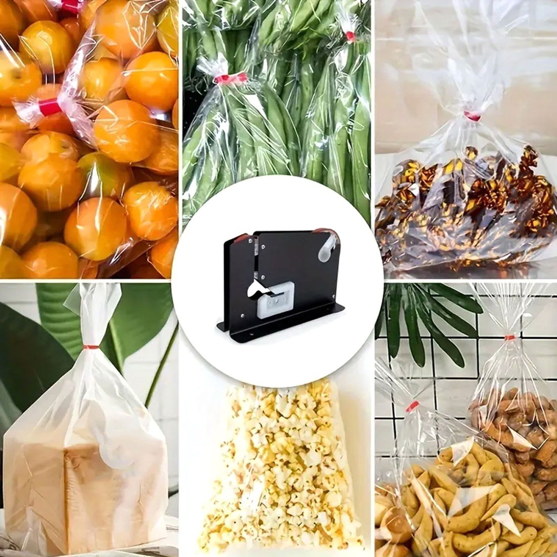1 Pack Plastic Bag Sealer Freezer Bags Shops, Supermarkets R1A4