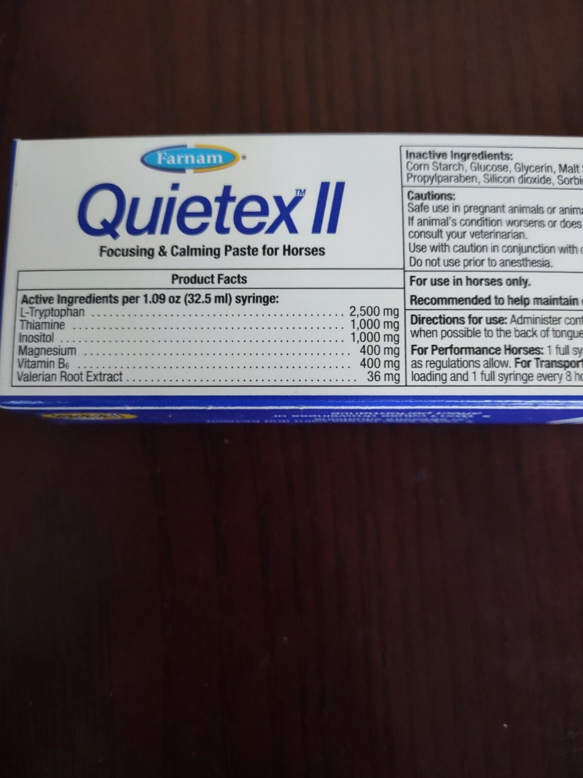 Farnam Quieter II Focusing & Calming Paste For Horses
