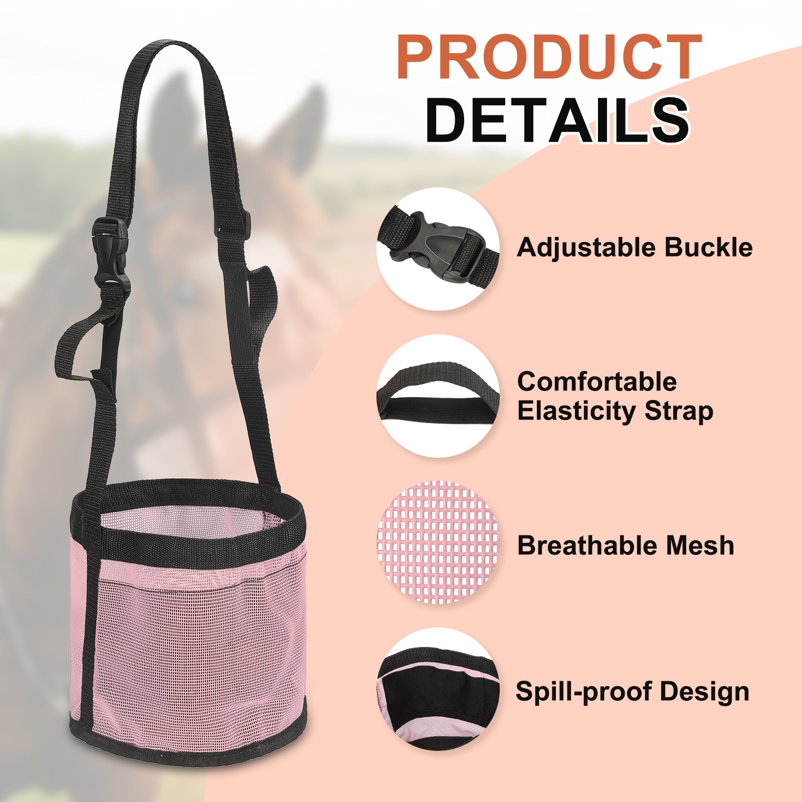 Horse Feed Bag Pink S Intended for Horse Feeding Grain