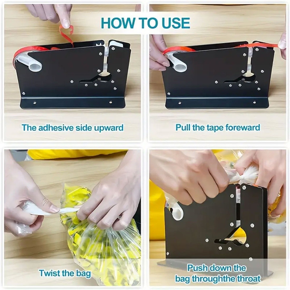 1 Pack Plastic Bag Sealer Freezer Bags Shops, Supermarkets R1A4