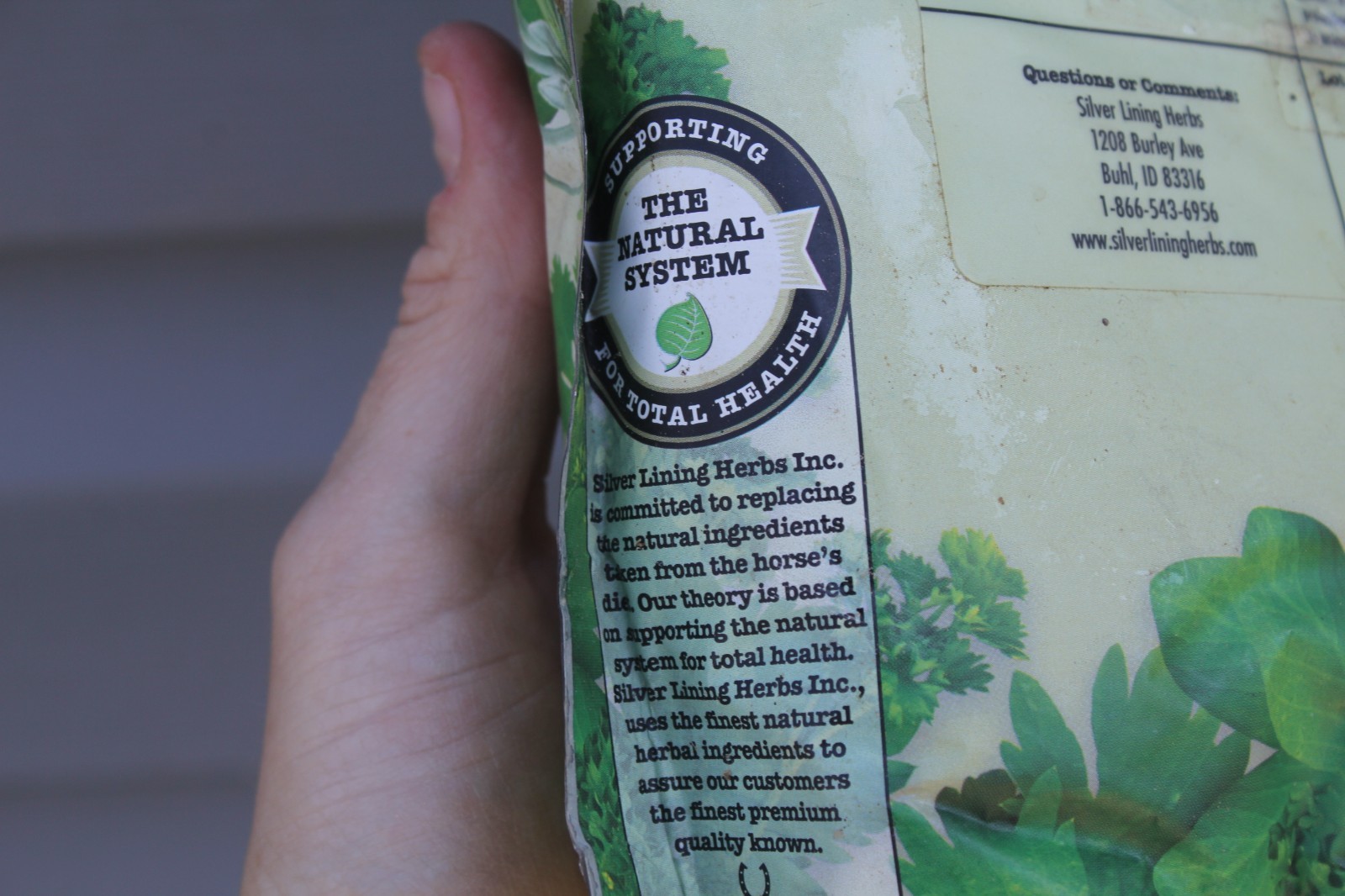 Silver Lining Herbs Digestive Support For Horses (UNKNOWN AGE) 12oz New OPENED