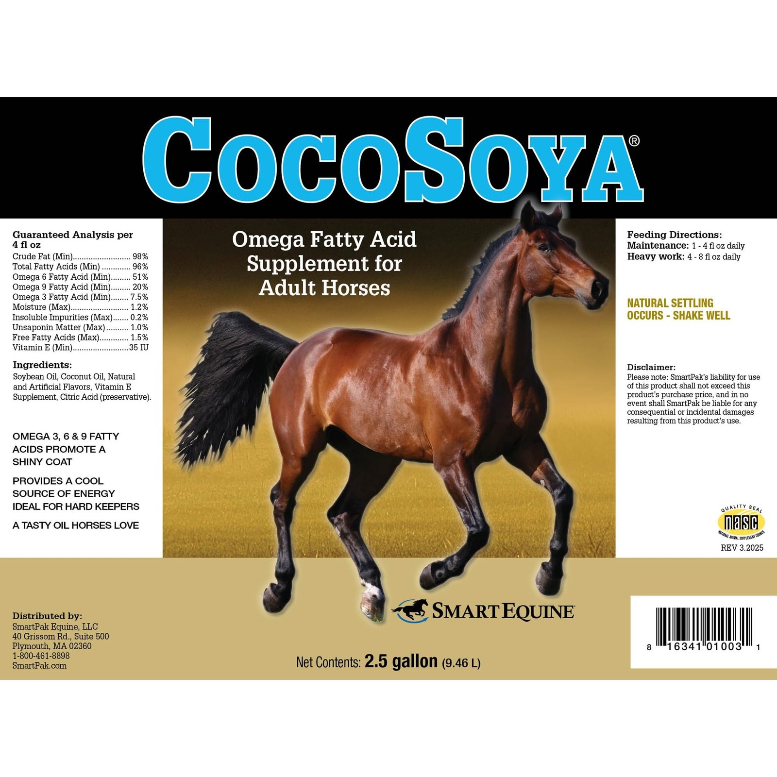 Uckele CocoSoya Oil Horse Supplement – Omega Fatty Acid Supplement for Horses…