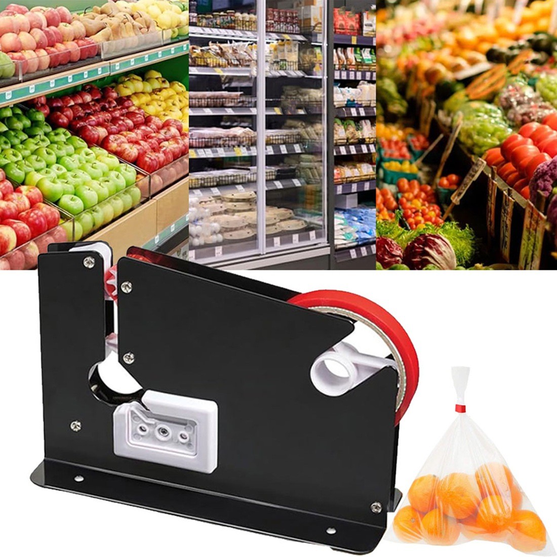 1 Pack Plastic Bag Sealer Freezer Bags Shops, Supermarkets R1A4