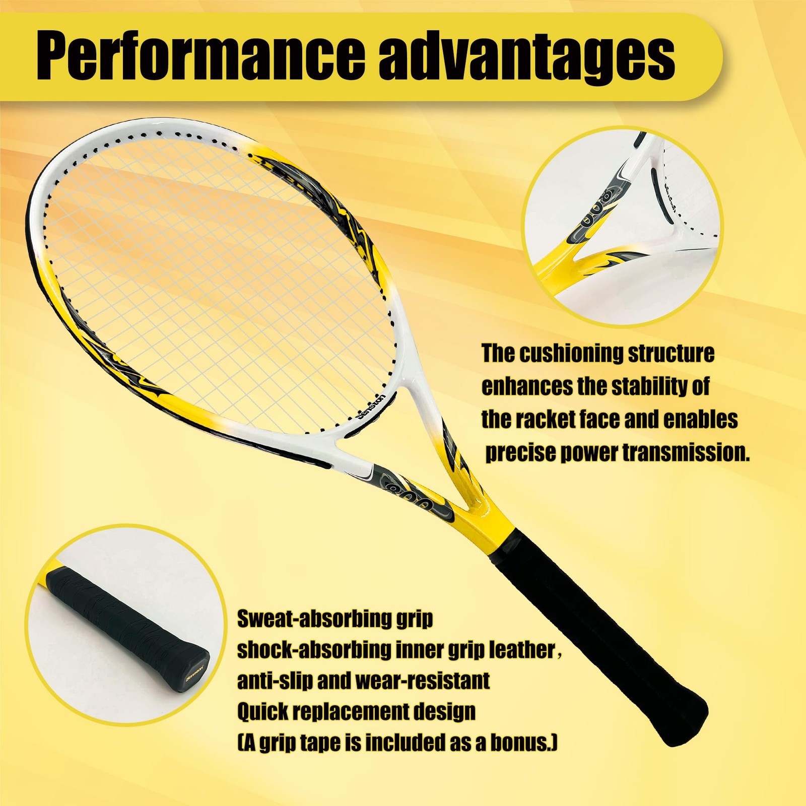 Tennis Racket 68.6cm, Professional Training Tennis Racket for Women Men