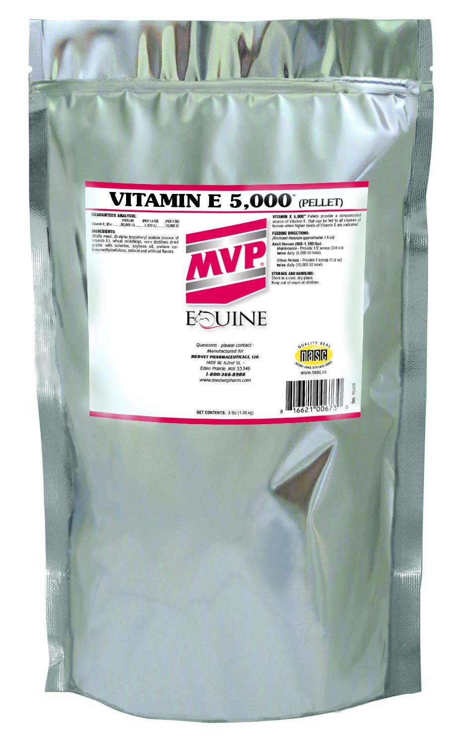 3 lb Vitamin E Animal Nutritional Supplement for Horses with Alfalfa Meal