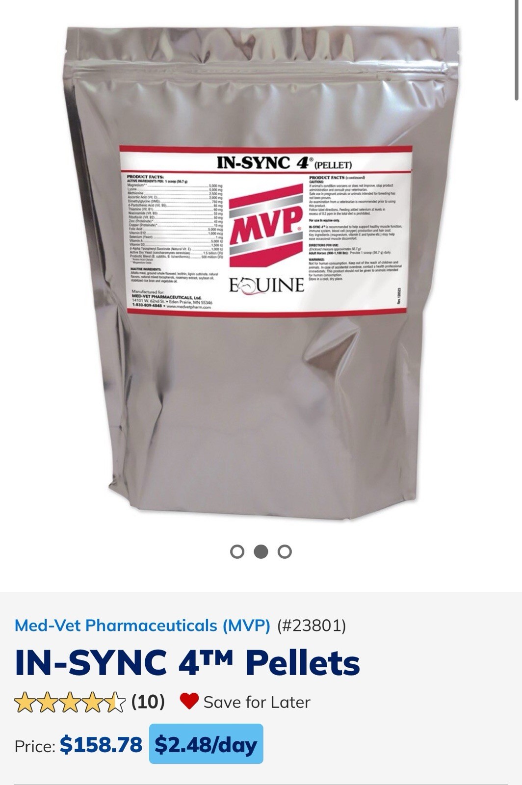 MVPs IN-SYNC 4 Pellets (8 lb.)