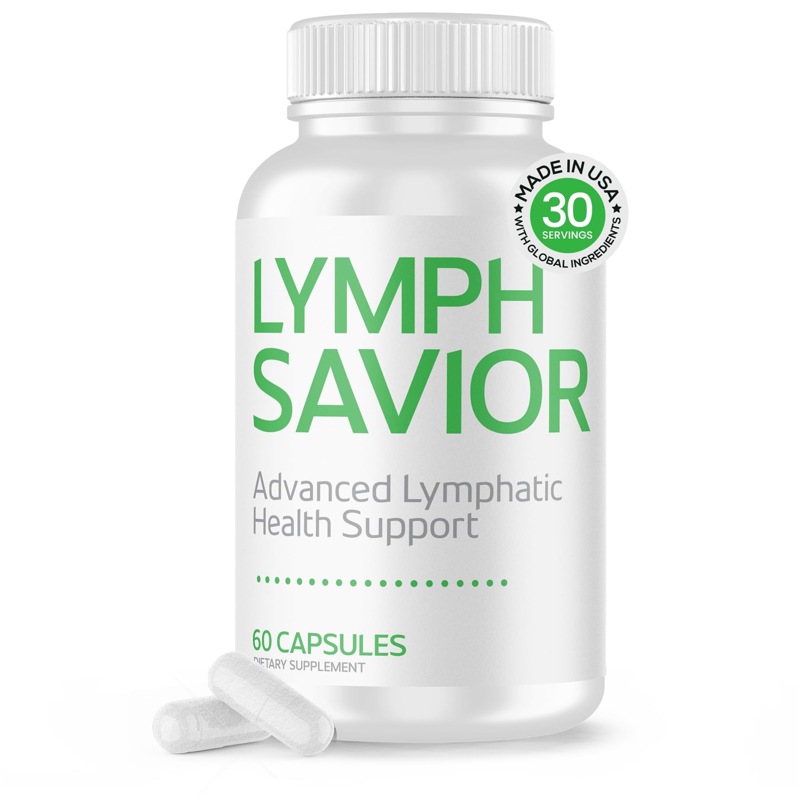 Lymph Savior – Plant-Based Lymphatic Support Supplement 60 Count (Pack of 1)