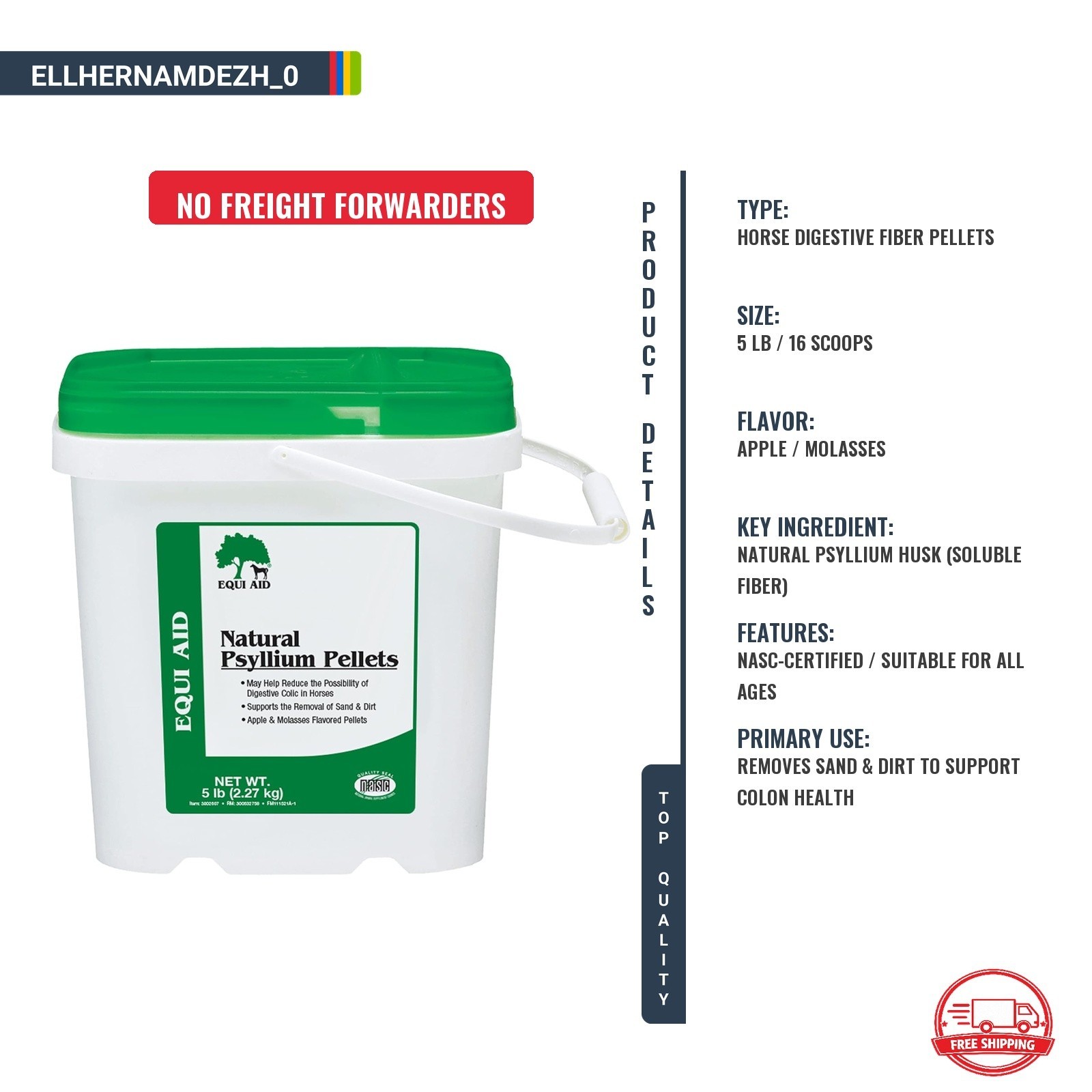 Suplemento de Fibra para Caballos Equi Aid Psyllium Digestivo Colon