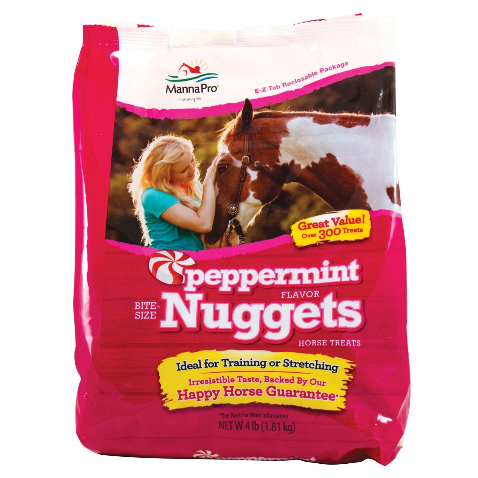 MannaPro Peppermint Flavor Bite-Size Nuggets Horse Treats – 4#