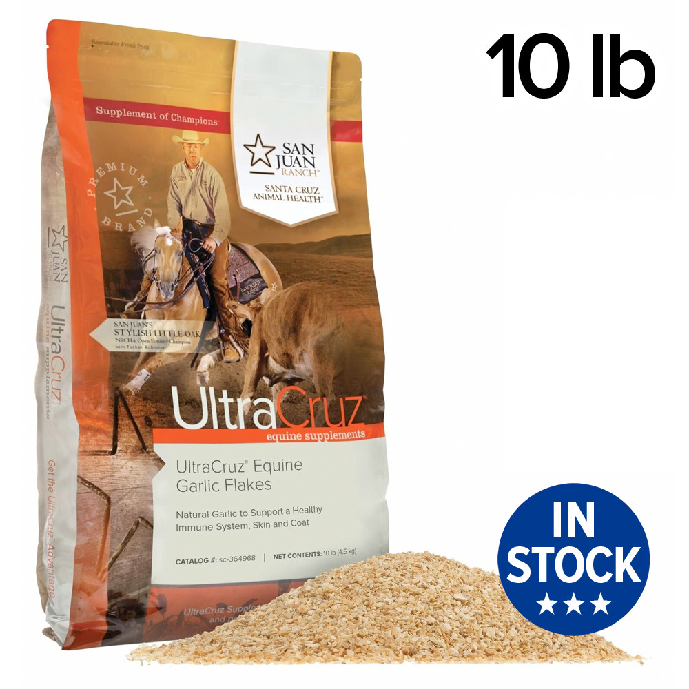 UltraCruz Equine Garlic Flakes Supplement for Horses, 10 lb (450 Day Supply)
