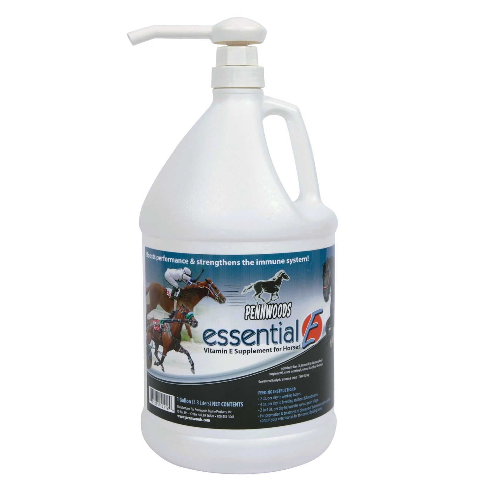 Pennwoods Essential E: Equine Vitamin E Supplement for Horse Health – 1 Gallon.