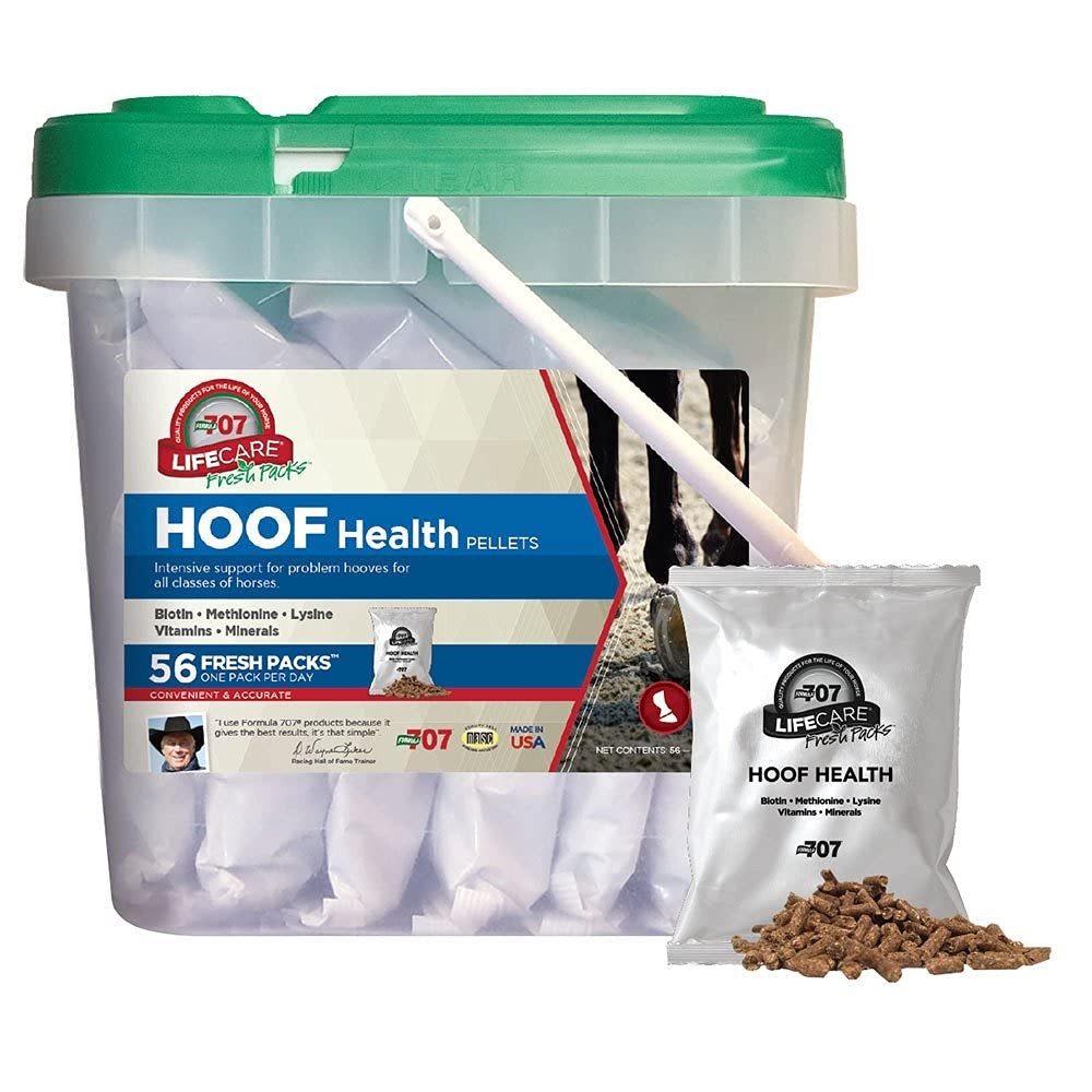 Equine Hoof Health Supplement: Biotin, Amino Acids, Minerals, 56-Day Supply