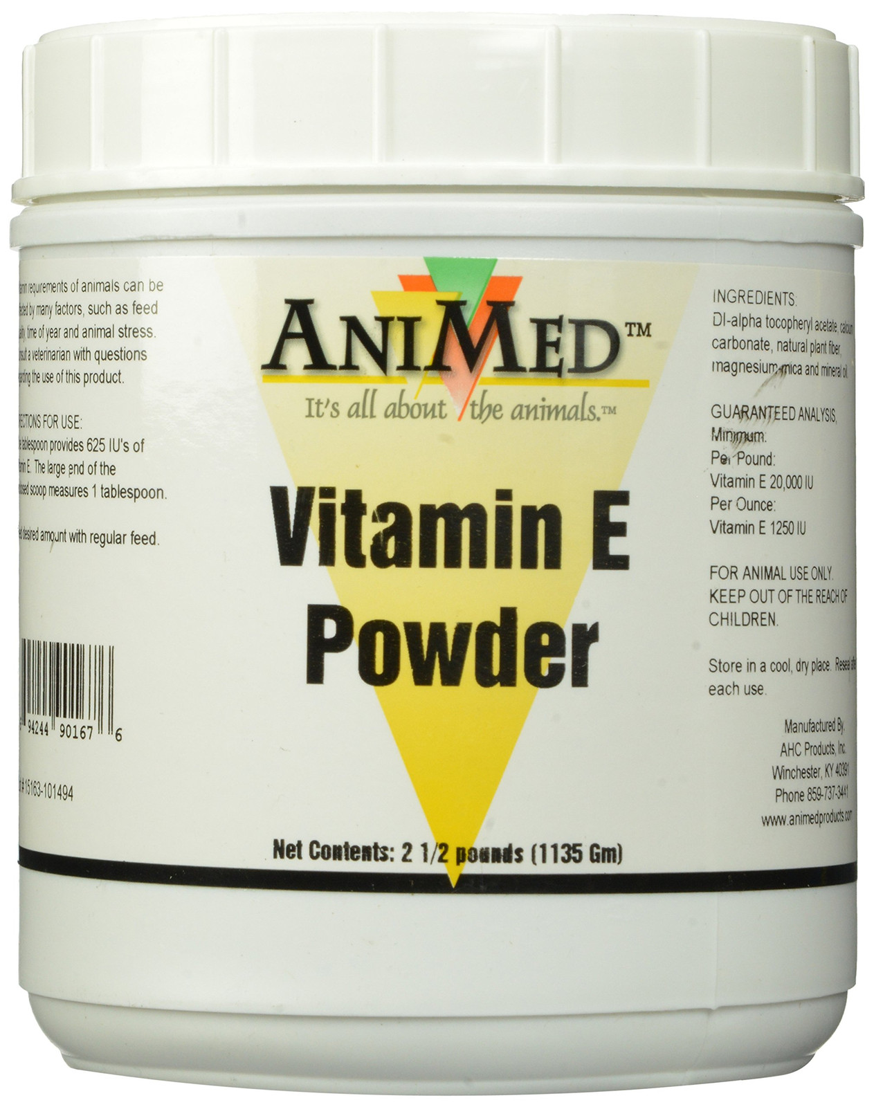Vitamin E Supplement for Horses 2.5lb Nutritional Feed Additive