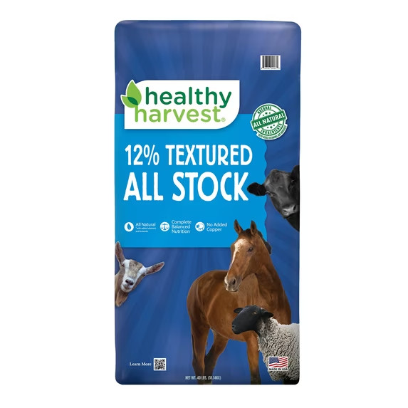 12% Textured All Stock Livestock Grain Feed Horse Cattle Sheep Goat 40 lb Bag