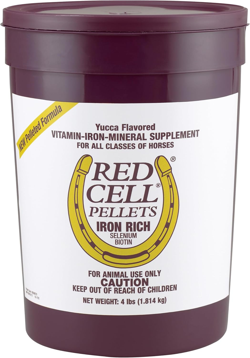 Farnam Red Cell Pellets, Vitamin-Iron-Mineral Supplement for Horses, Helps F…