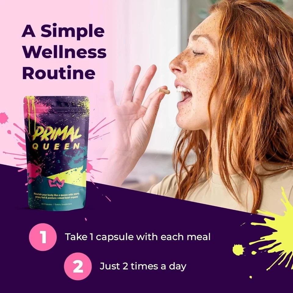 Primal Queen Female-Optimized Beef Organ Superfood Supplement (Heart, & 3 More)