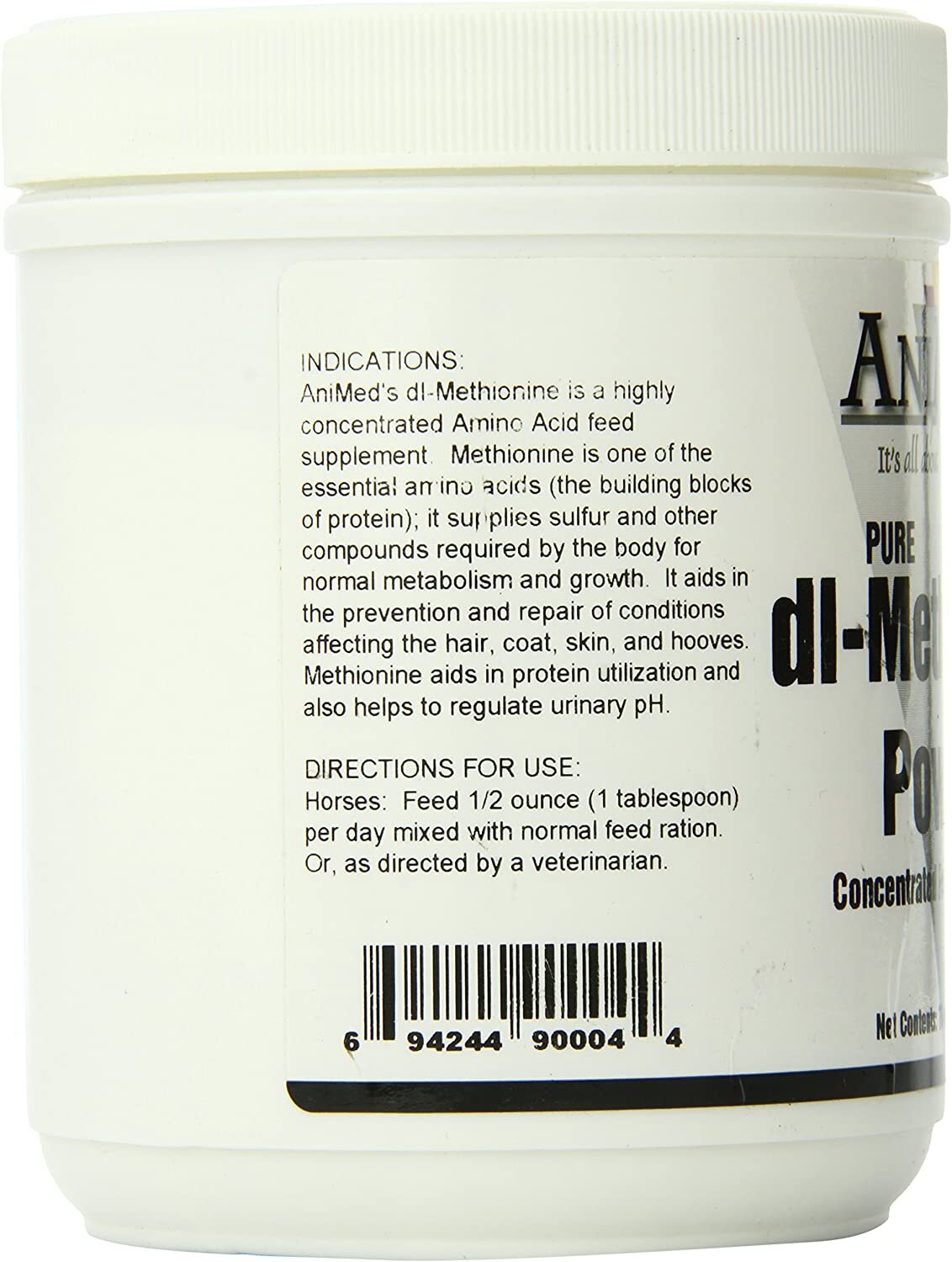 Dl-Methionine Pure for Horses, 16Oz