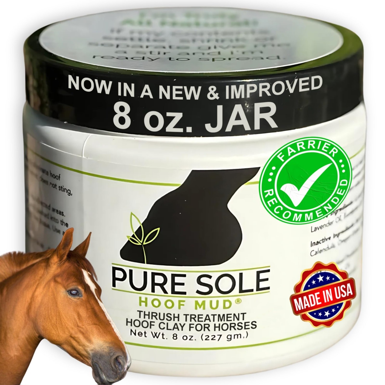 Natural Hoof Clay Treatment for Thrush, White Line & Cracks – 8 oz. Hoof Care Mu