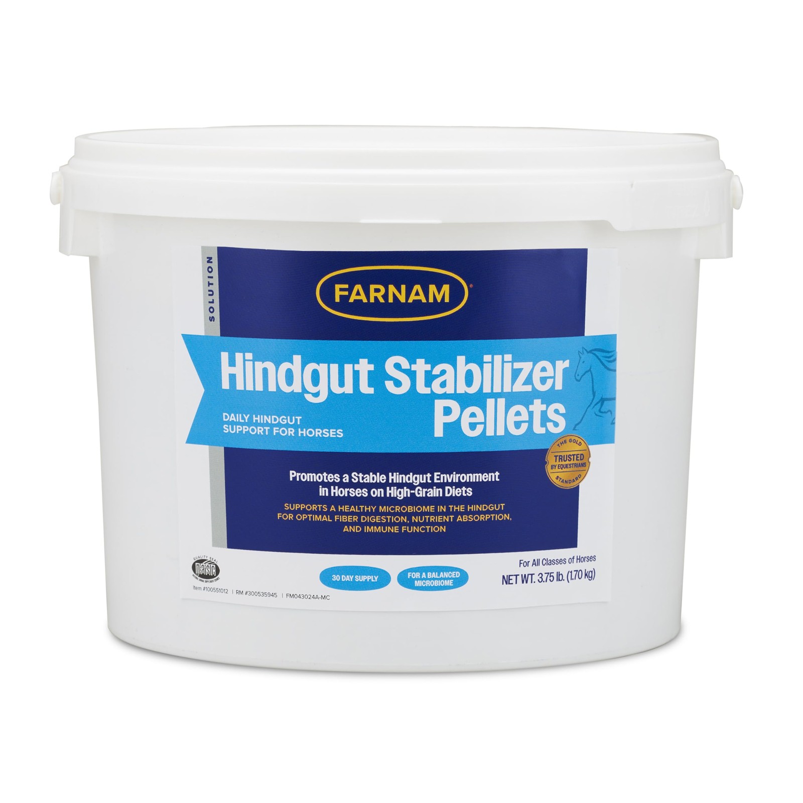 Farnam Hindgut Stabilizer Pellets 30 Day Digestive Support for Horses 375 lb