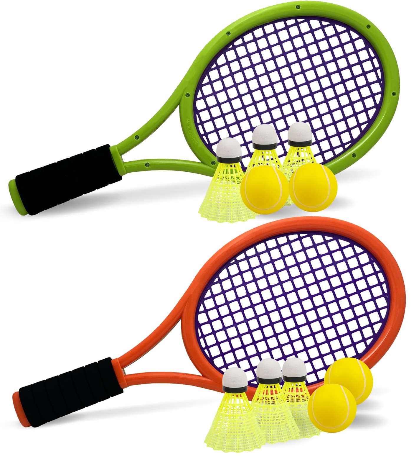 Kids Tennis Racket with Carry Bag, 4 Soft Training Balls and 6 Badminton…