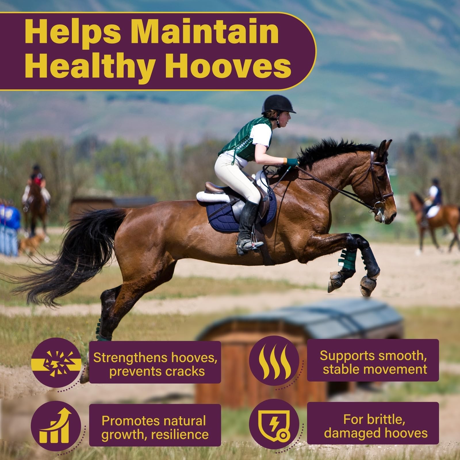 Hoof Supplements for Horses – MSM Strengthener, Supports Healthy Hooves & Growth