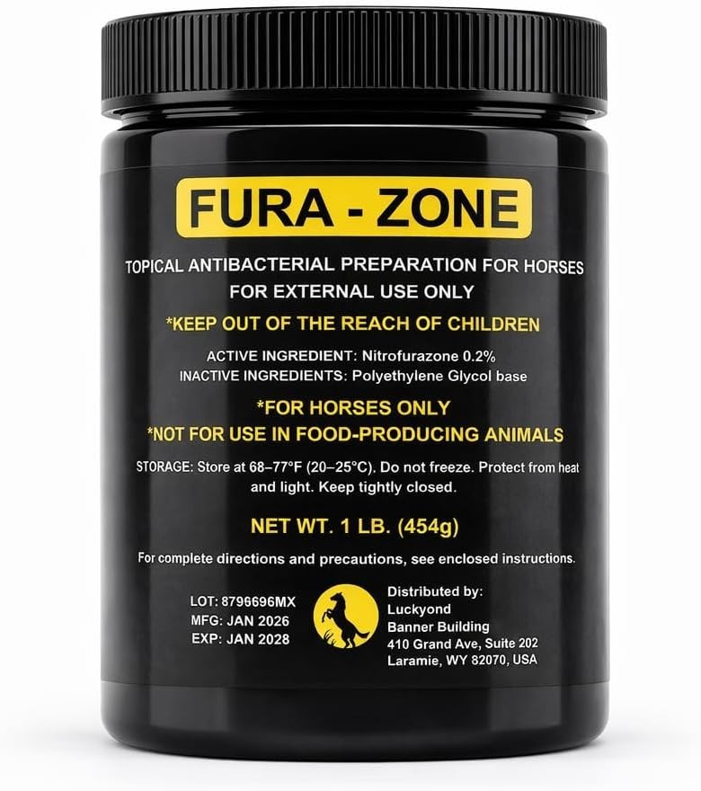 Equine Topical Care Ointment for Horses, Nitrofurazone, 1 lb