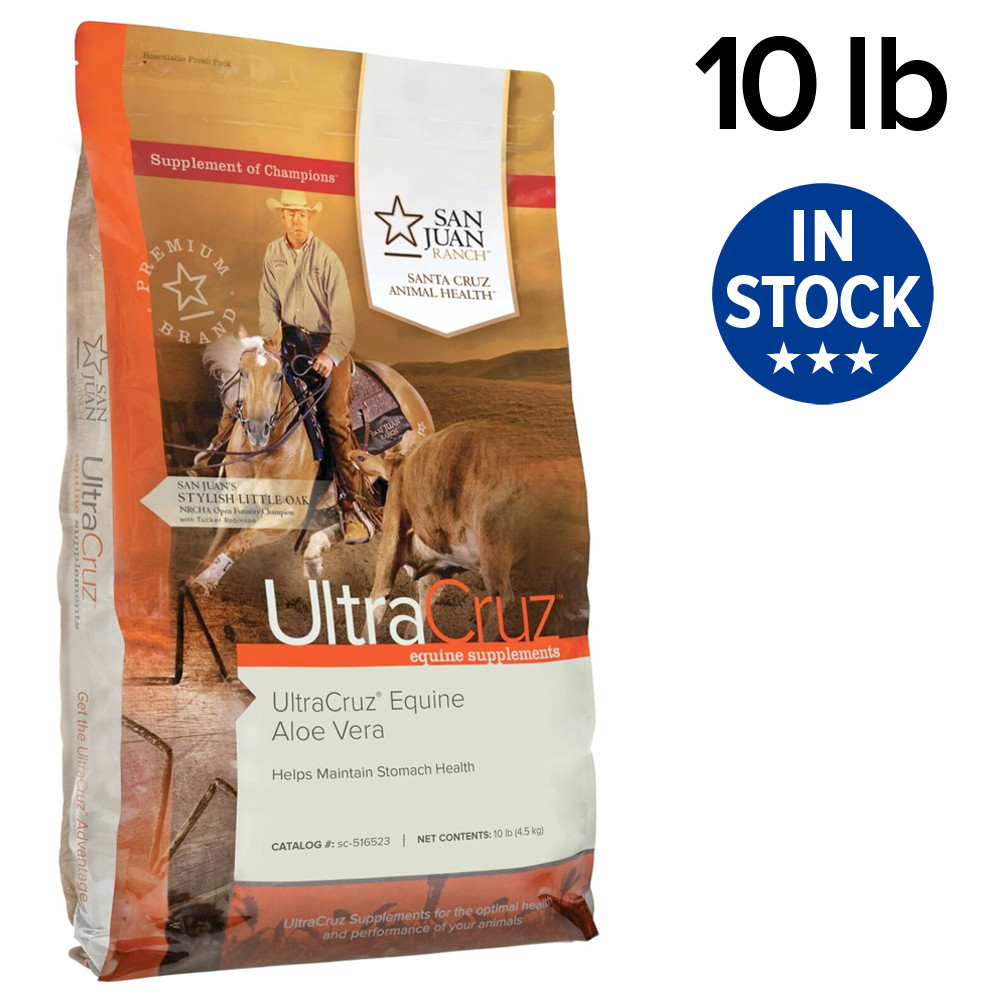 UltraCruz Equine Aloe Vera Supplement for Horses, 10 lb, Pellet (162 Day Supply)