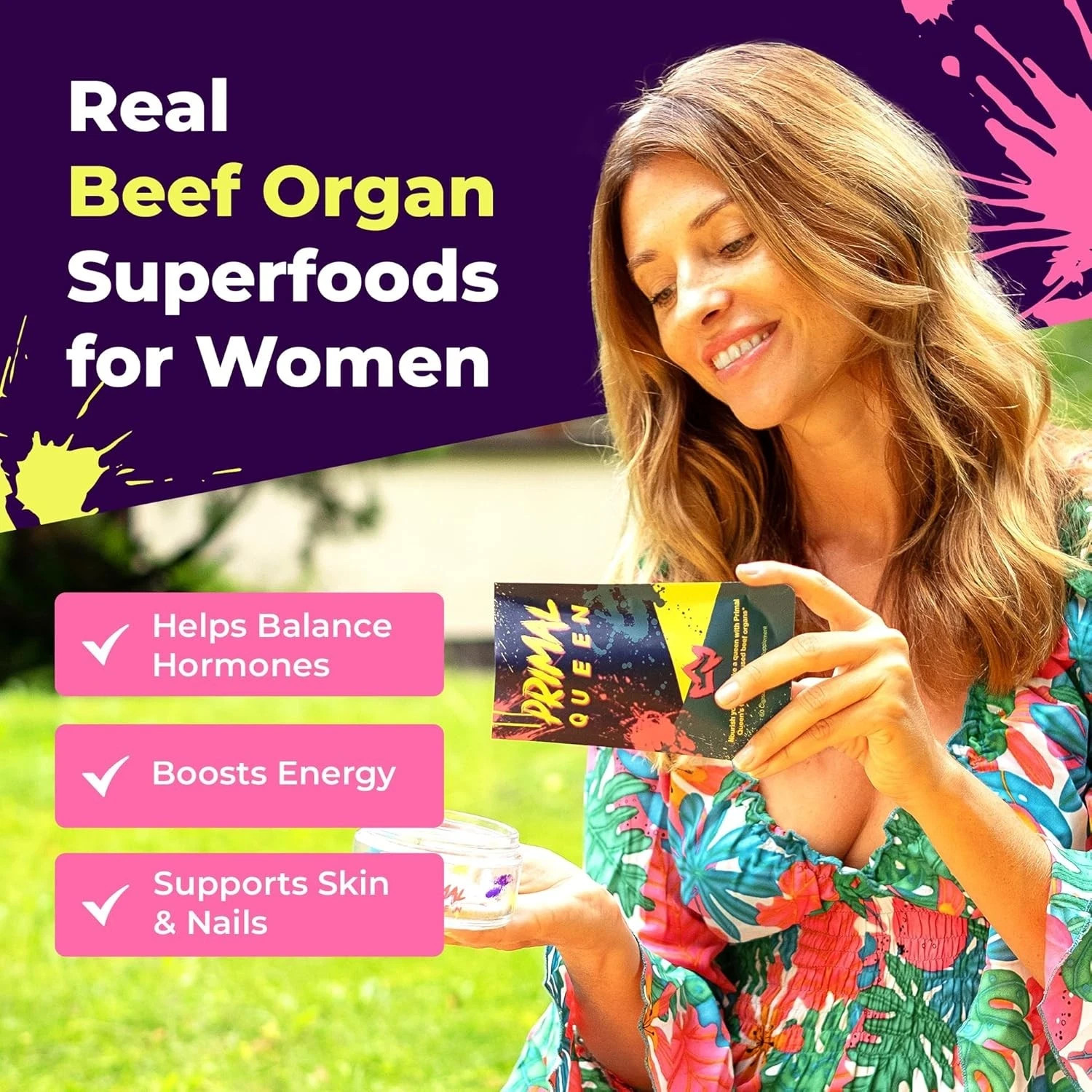 Primal Queen Female-Optimized Beef Organ Superfood Supplement (Heart, & 3 More)